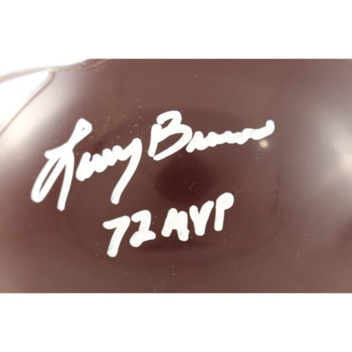 Larry Brown Signed Washington Redskins TB 58-64 VSR4 Mini Helmet Beckett 49234