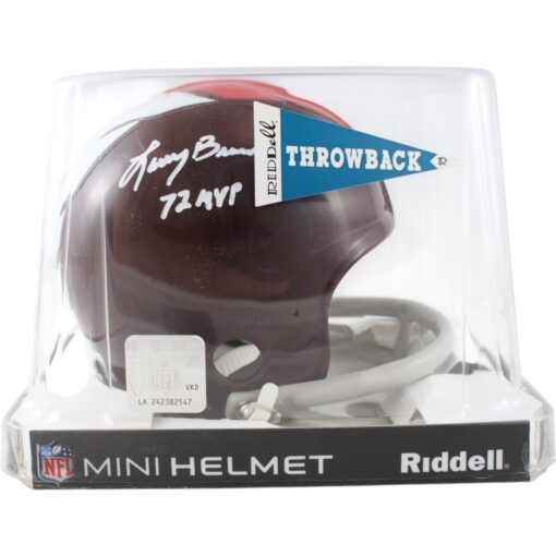Larry Brown Signed Washington Redskins TB 58-64 VSR4 Mini Helmet Beckett 49234