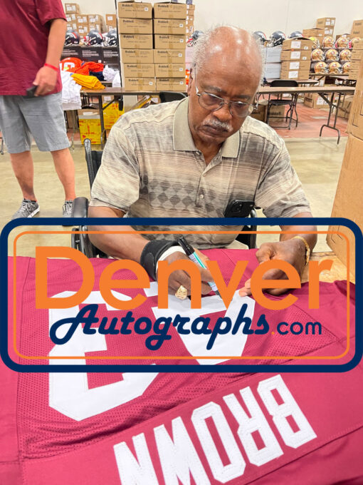 Larry Brown Autographed/Signed Pro Style Red Jersey Beckett 48039
