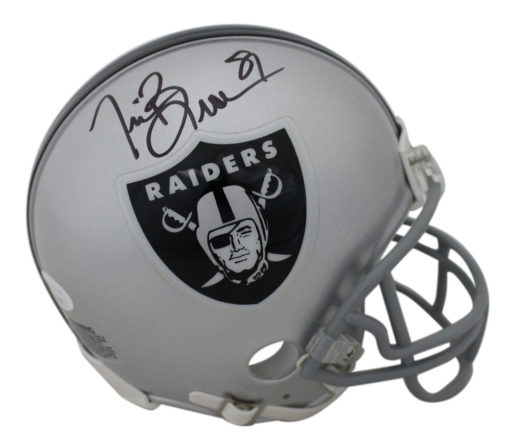 Tim Brown Autographed/Signed Oakland Raiders Mini Helmet JSA 24539