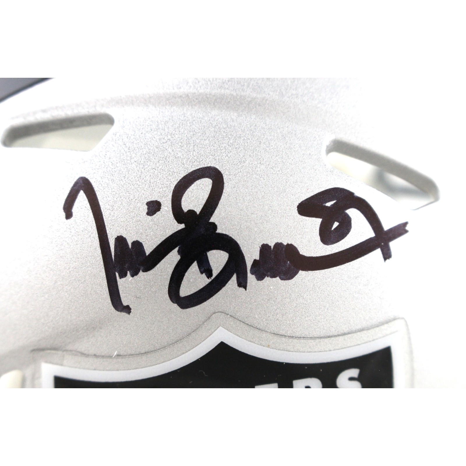Tim Brown Autographed/Signed Oakland Raiders Mini Helmet Fanatics 51867 2 Tim Brown Autographed/Signed Oakland Raiders Mini Helmet Fanatics 51867