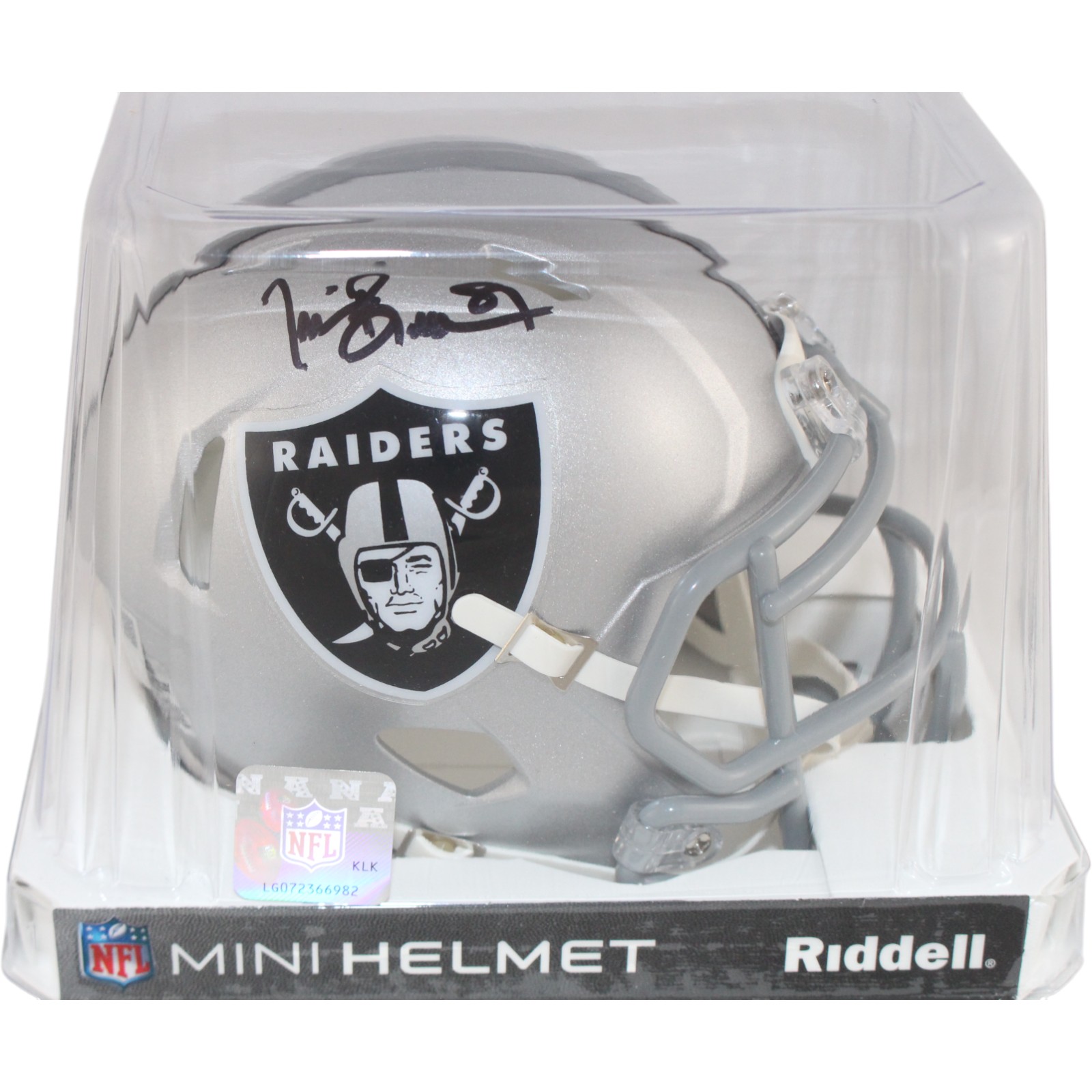 Tim Brown Autographed/Signed Oakland Raiders Mini Helmet Fanatics 51867 5 Tim Brown Autographed/Signed Oakland Raiders Mini Helmet Fanatics 51867