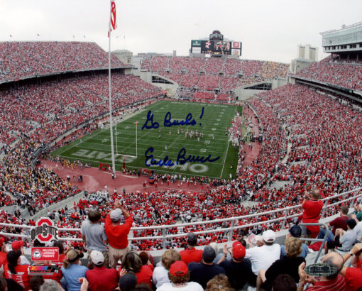 Earle Bruce Autographed Ohio State Buckeyes 8x10 Photo Go Bucks Steiner