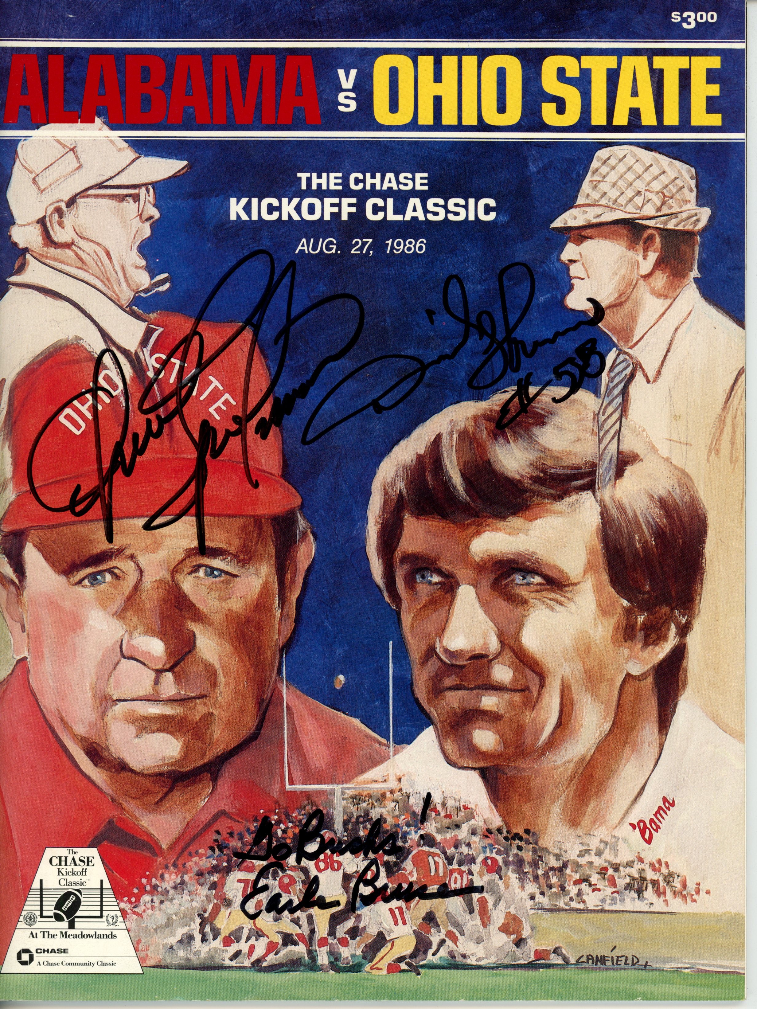 Bruce Spielman Thomas Signed Ohio State Buckeyes 1986 Magazine JSA 55082