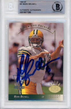 Mark Brunnell Signed 1993 UD SP #91 Rookie Trading Card Beckett Slabbed 