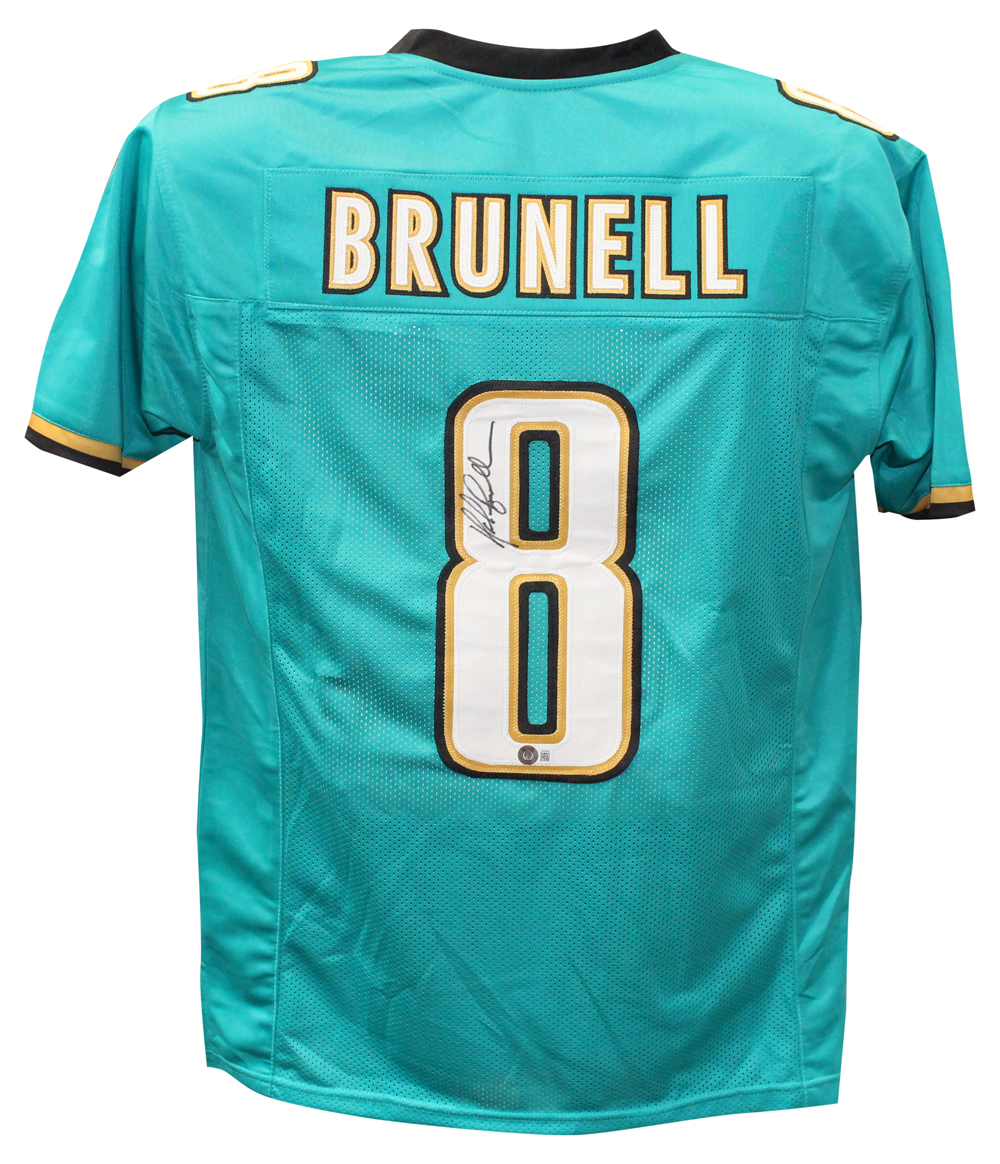 Mark Brunell Autographed Jacksonville Jaguars Pro Style Teal XL Jersey BAS