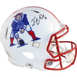 Tedy Bruschi Signed New England Patriots Pro TB Helmet Beckett Witness 51681