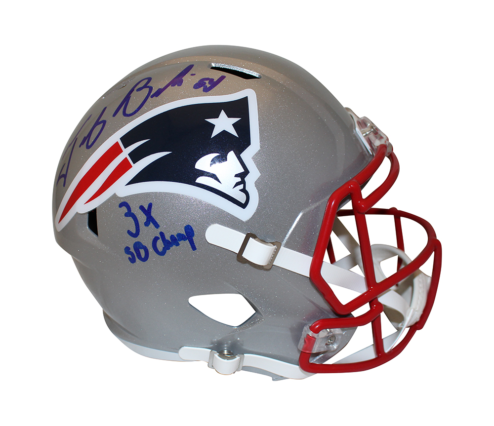 Tedy Bruschi Autographed New England Patriots F/S Speed Helmet Beckett