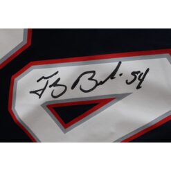 Tedy Bruschi Autographed/Signed Pro Style Blue Jersey 44676