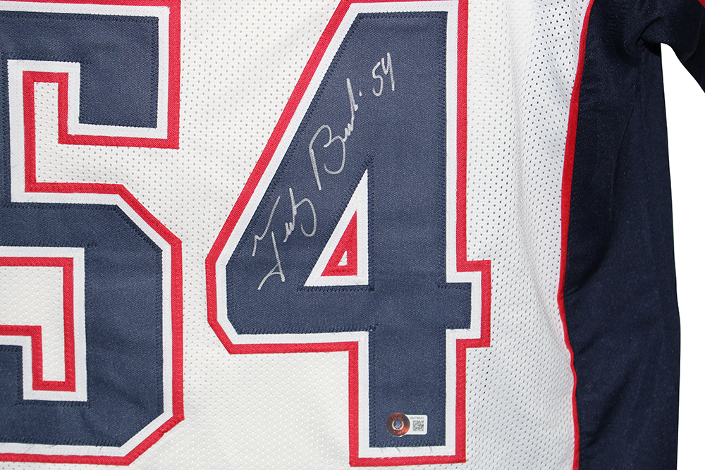 Tedy Bruschi Autograph Salute to Service Jersey W/ Inscription