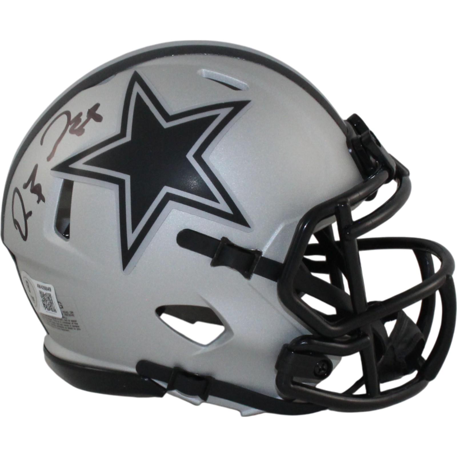 Dez Bryant Autographed Dallas Cowboys Rave Mini Helmet Beckett Witness 55044