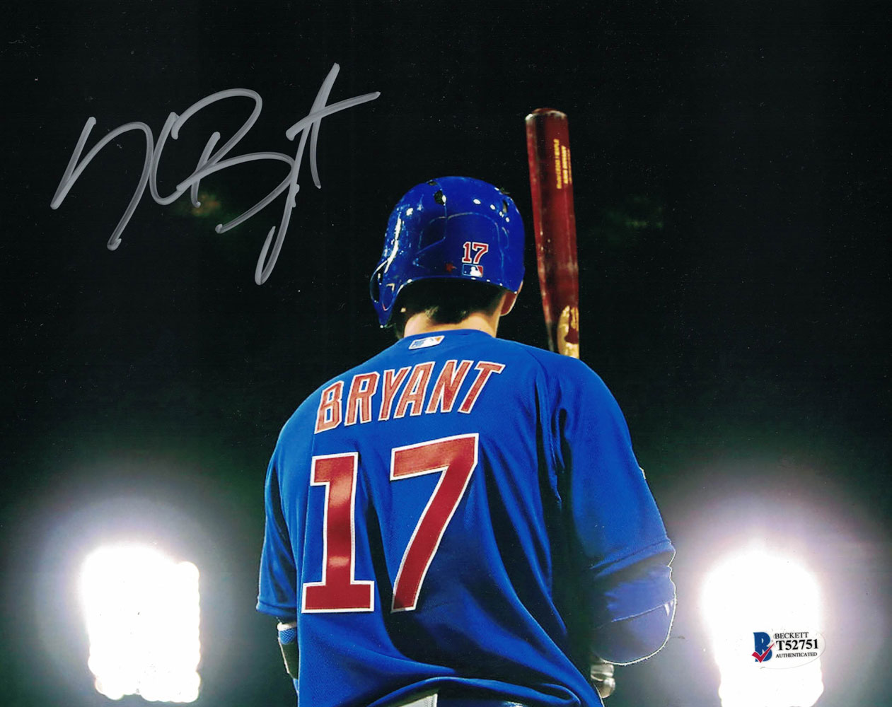 Kris Bryant Autographed/Signed Chicago Cubs 8×10 Photo BAS 26887