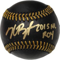Kris Bryant Autographed Chicago Cubs Black OML Baseball 15 NL ROY FAN 46851