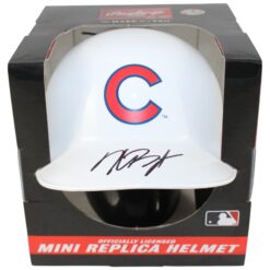 Kris Bryant Autographed Chicago Cubs White Mini Batting Helmet Fanatics 53284
