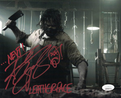 Andrew Bryniarski Signed Texas Chainsaw Massacre 8x10 Leatherface JSA 11151