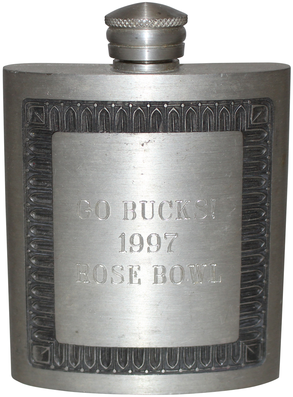 Ohio State Buckeyes 1997 Rose Bowl Metal Flask As Is