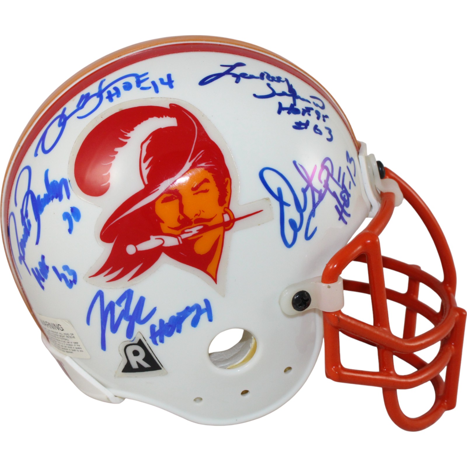 Selmon Sapp Lynch Brooks Barber Tampa Bay Buccaneers Mini Helmet Beckett 51002