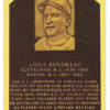 Lou Boudreau Autographed Cleveland Indians Hall Of Fame Plaque Postcard BAS 27063