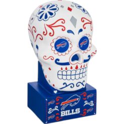 Buffalo Bills Team Color Sugar Skull Statue Evergreen New 29444