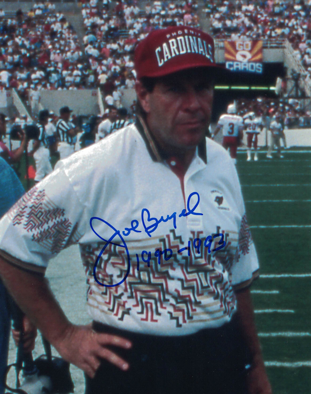 Joe Bugel Autographed/Signed Phoenix Cardinals 8x10 Photo 27806