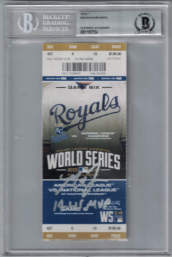 Madison Bumgarner Signed Giants 2014 World Series Game 6 Ticket MVP BAS 25222