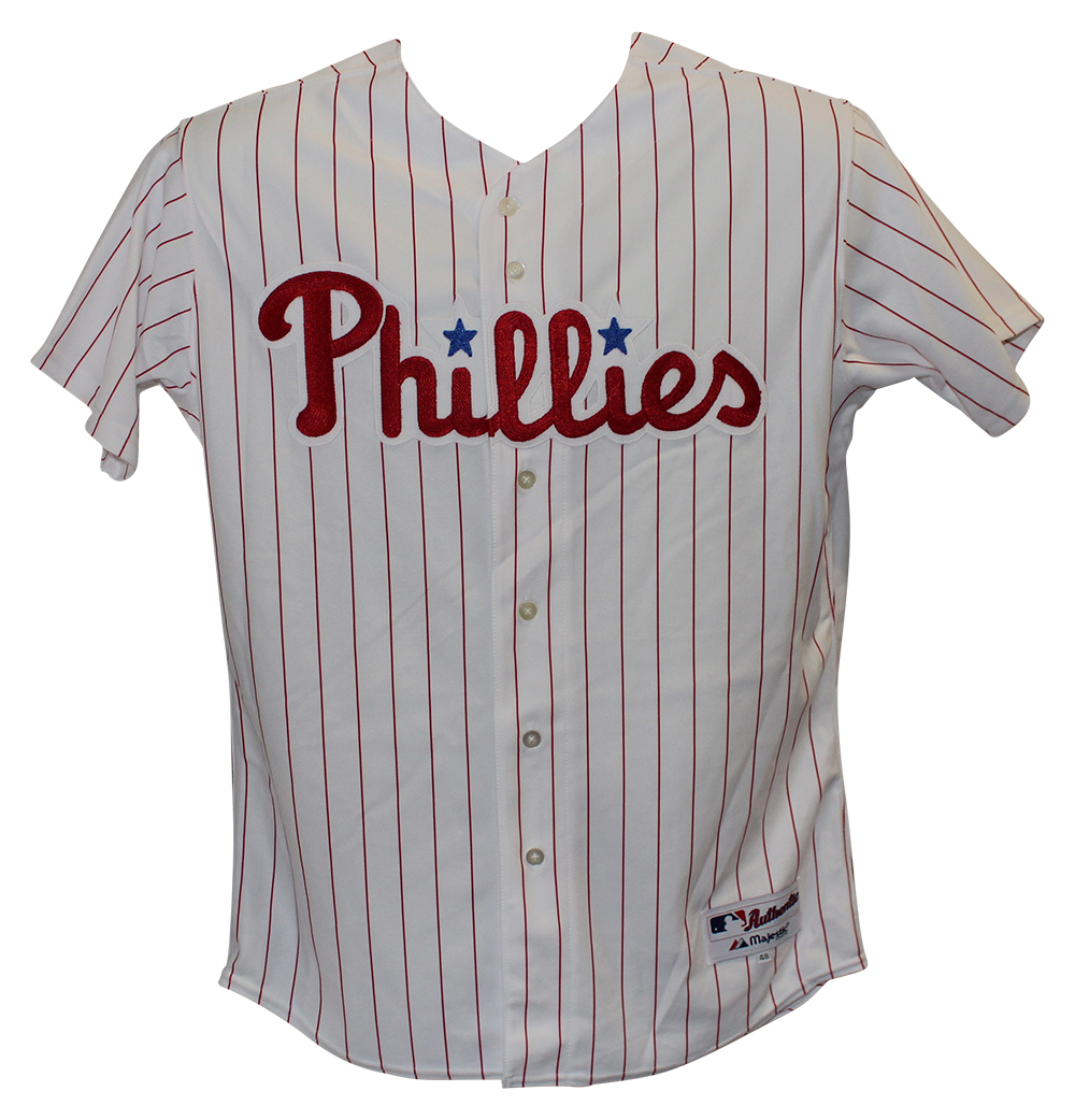 Jim Bunning Signed Philadelphia Phillies Majestic White 48 Jersey