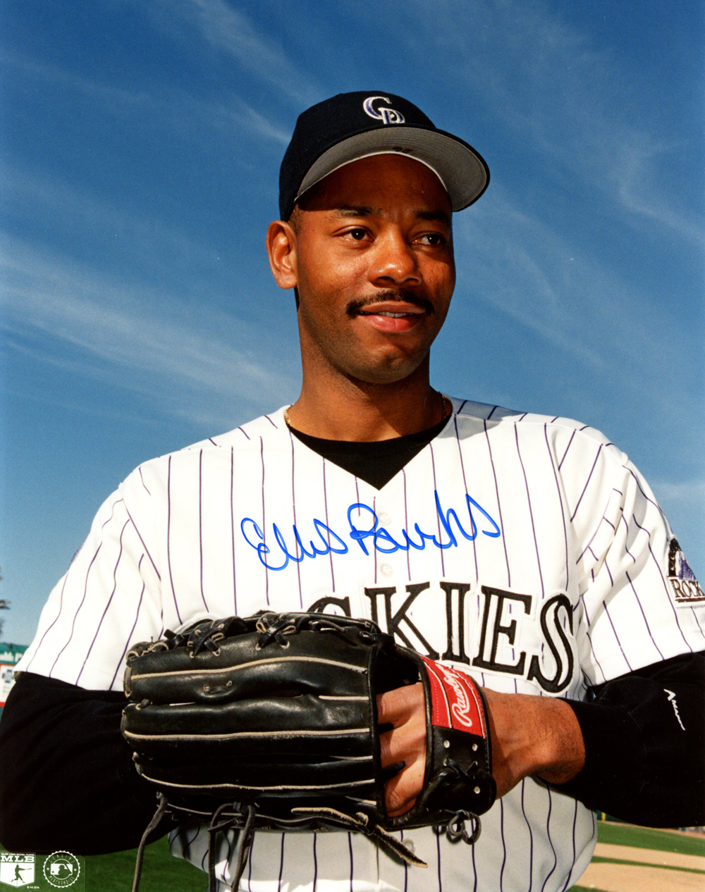 Ellis Burks Autographed/Signed Colorado Rockies 8x10 Photo