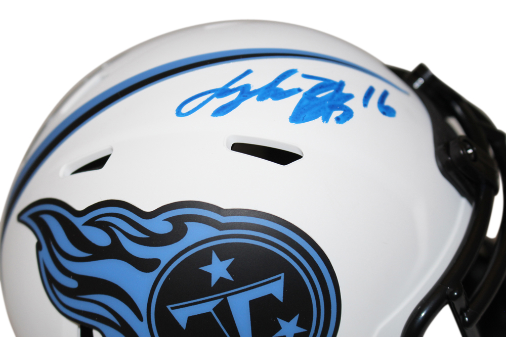 Treylon Burks Autographed Tennessee Titans Lunar Mini Helmet Beckett