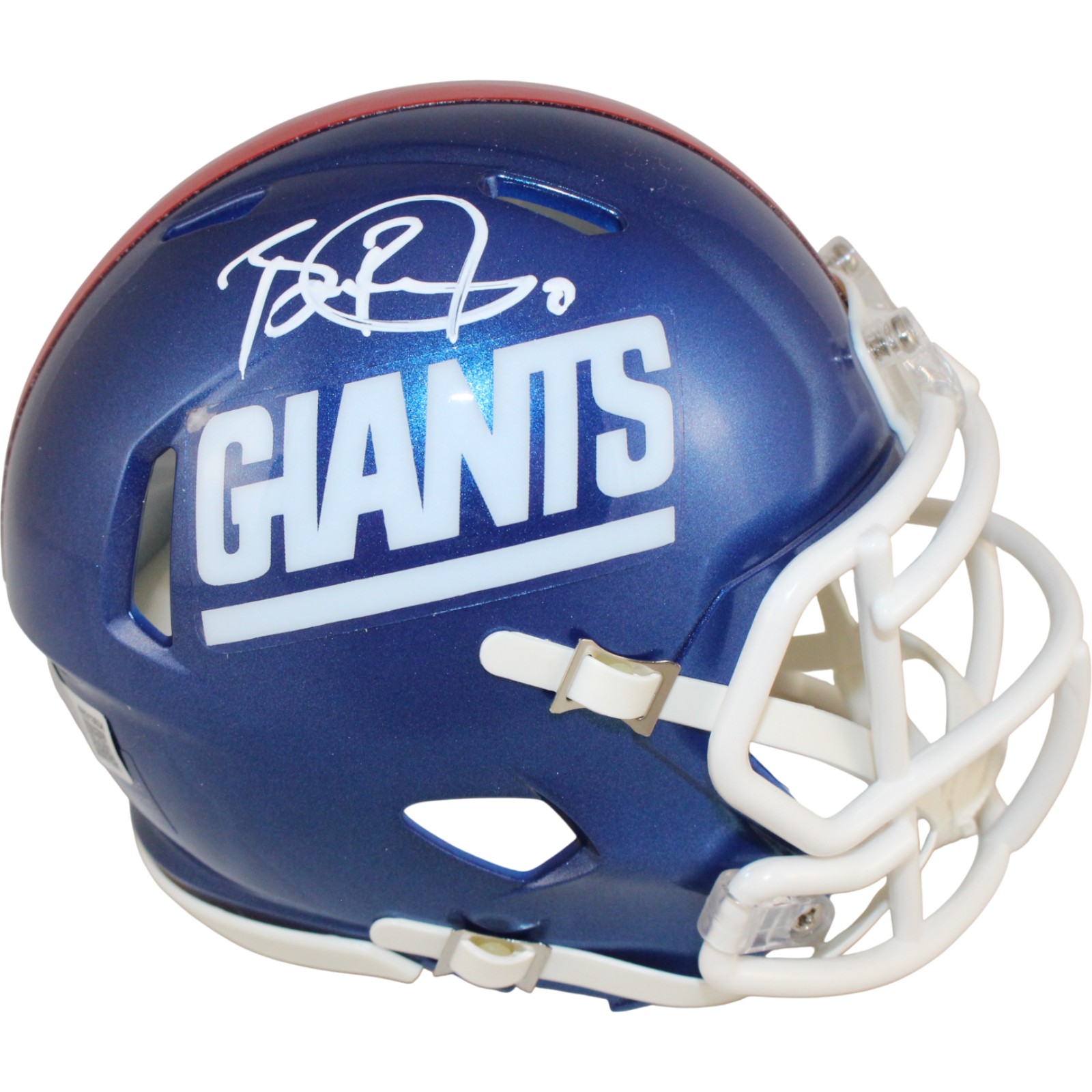 Brian Burns Autographed New York Giants Color Rush Mini Helmet Beckett 53885
