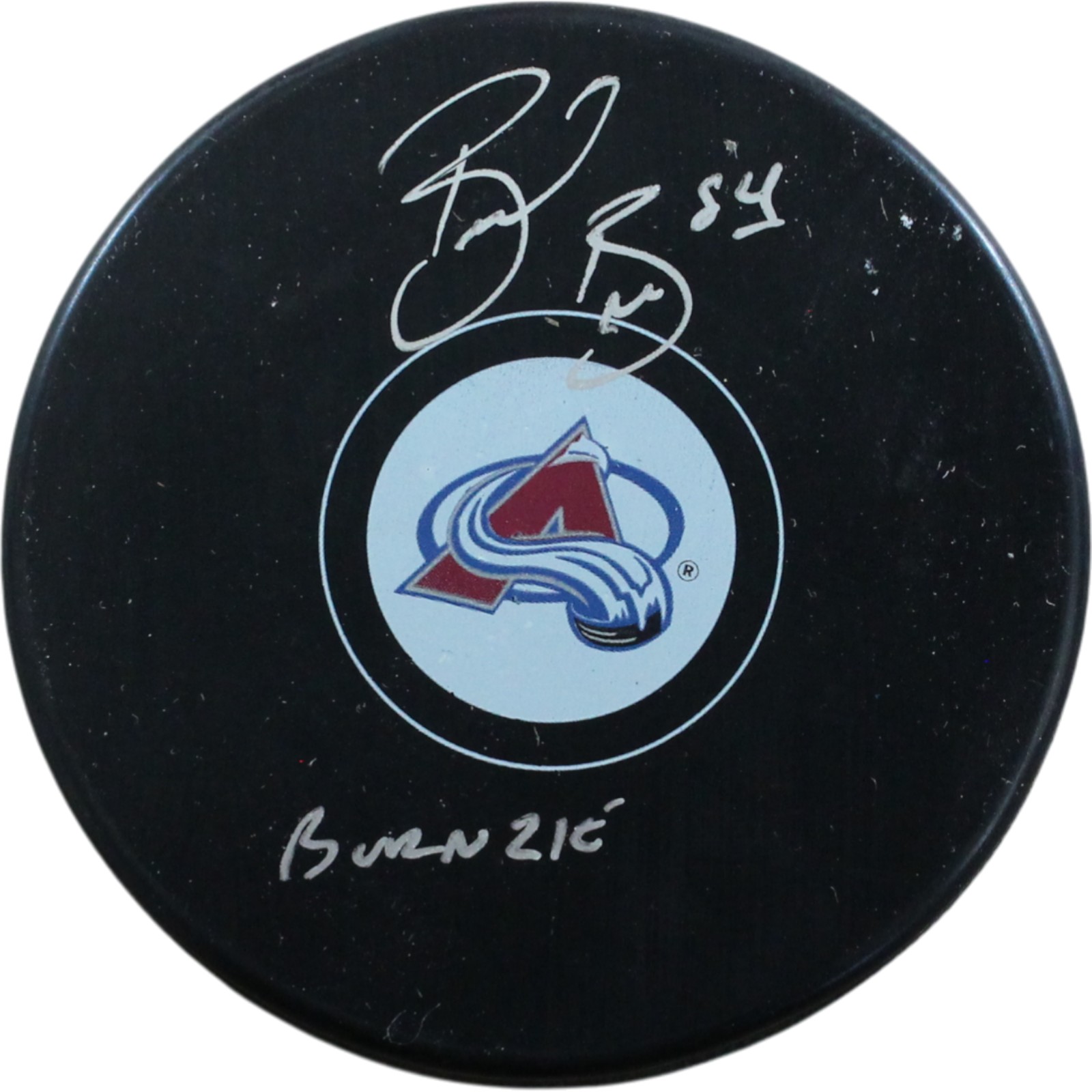 Brian Burns Autographed/Signed Colorado Avalanche Logo Puck Fanatics 54971