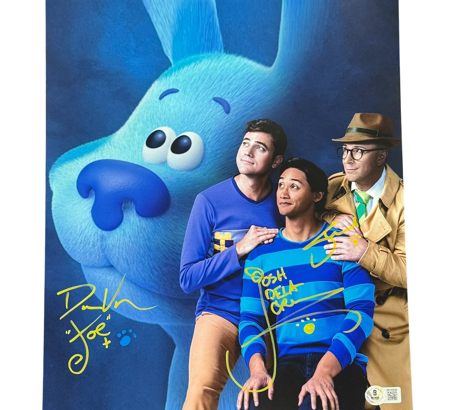Dela Cruz Patton Steve Burns Signed Blue's Clues 11x14 Photo Beckett 54311
