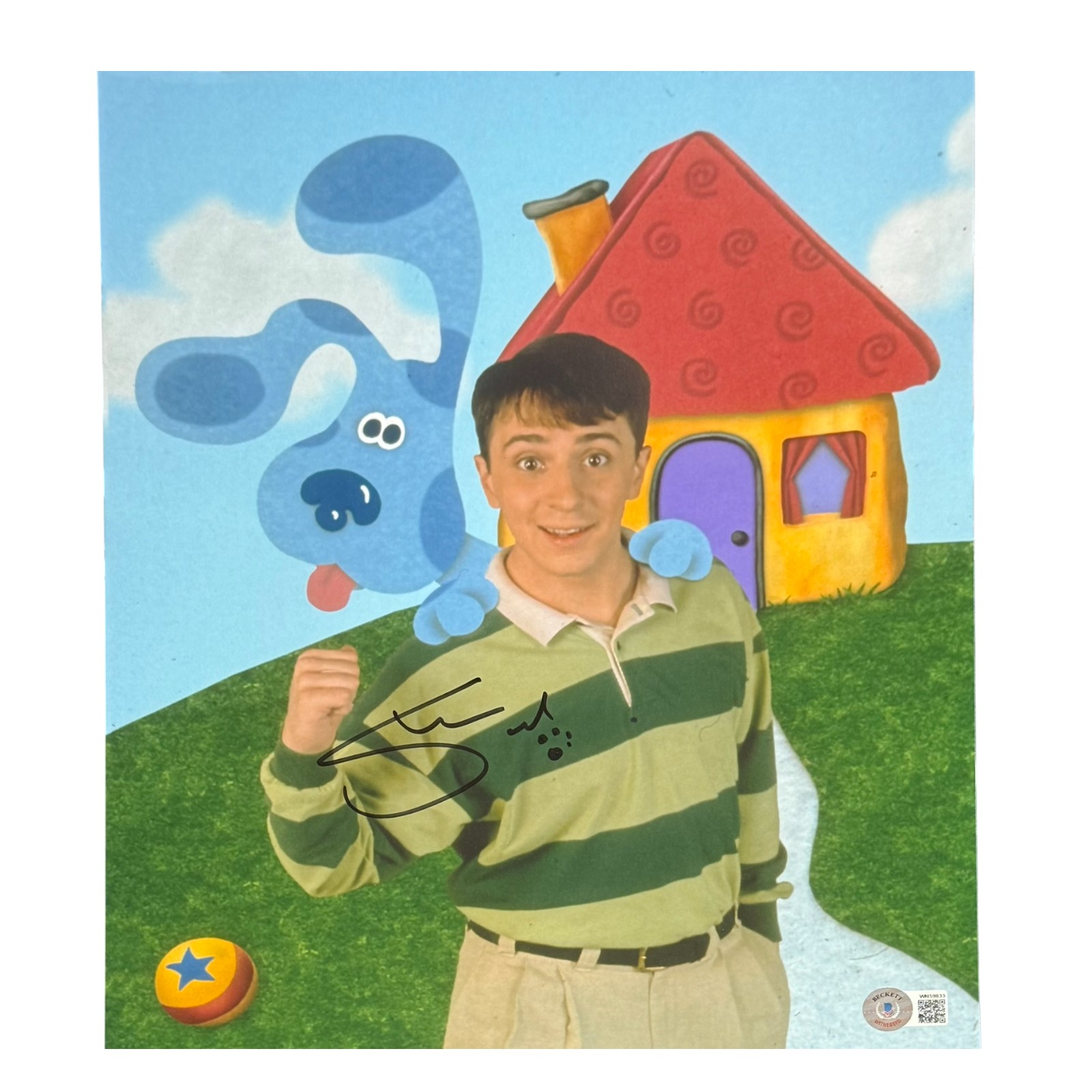 Steve Burns Autographed/Signed/Signed Blue's Clues 11x14 Photo Beckett 54310