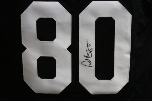 Plaxico Burress Autographed/Signed Pro Style Black XL Jersey 25101