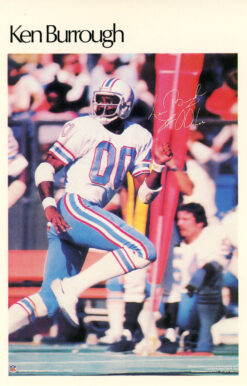 Ken Burrough Houston Oilers Mini Poster 39/50 Marketcom 46227