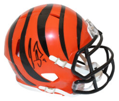 Joe Burrow Autographed/Signed Cincinnati Bengals Mini Helmet FAN
