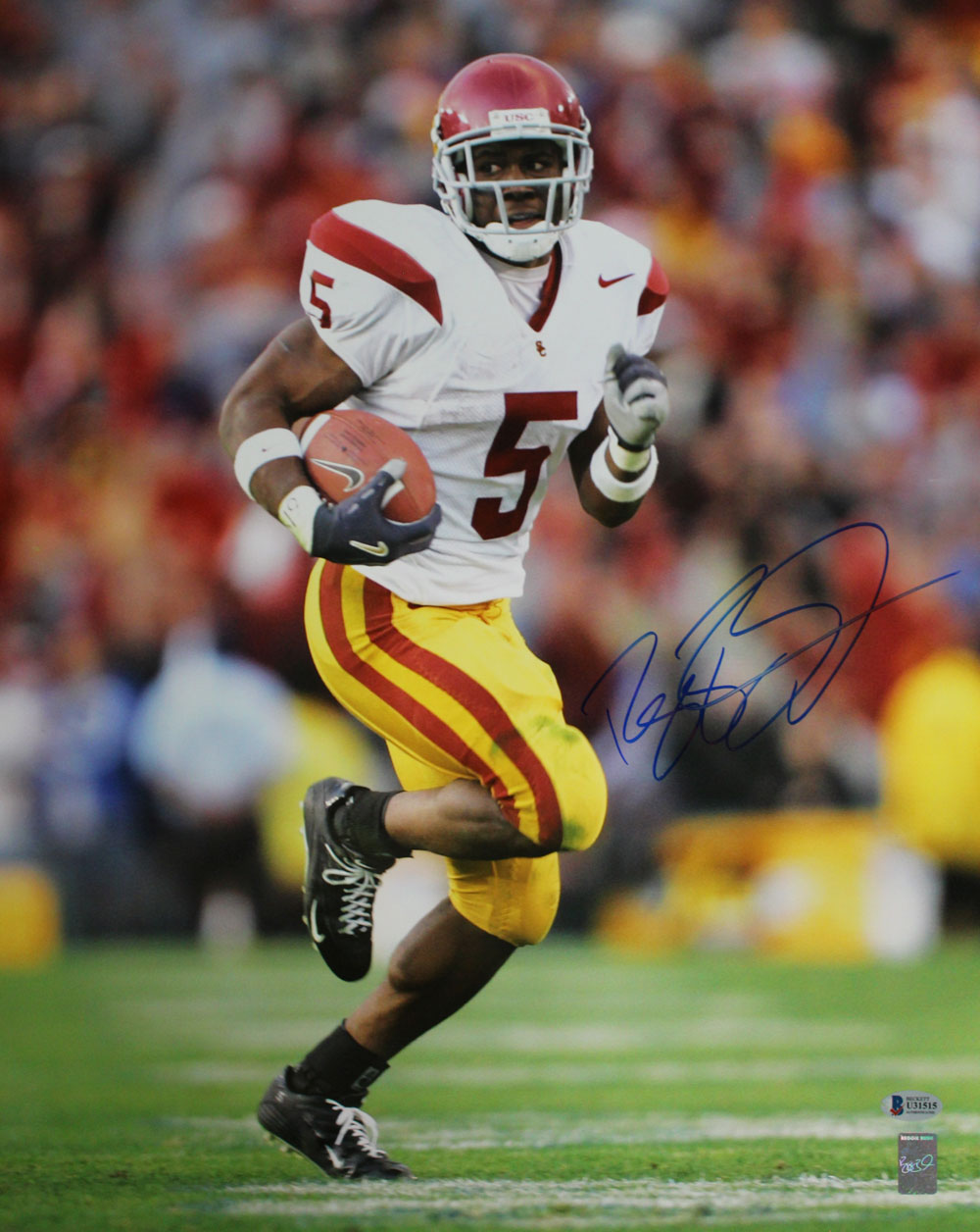 Reggie Bush Autographed/Signed USC Trojans 16x20 Photo BAS 29044
