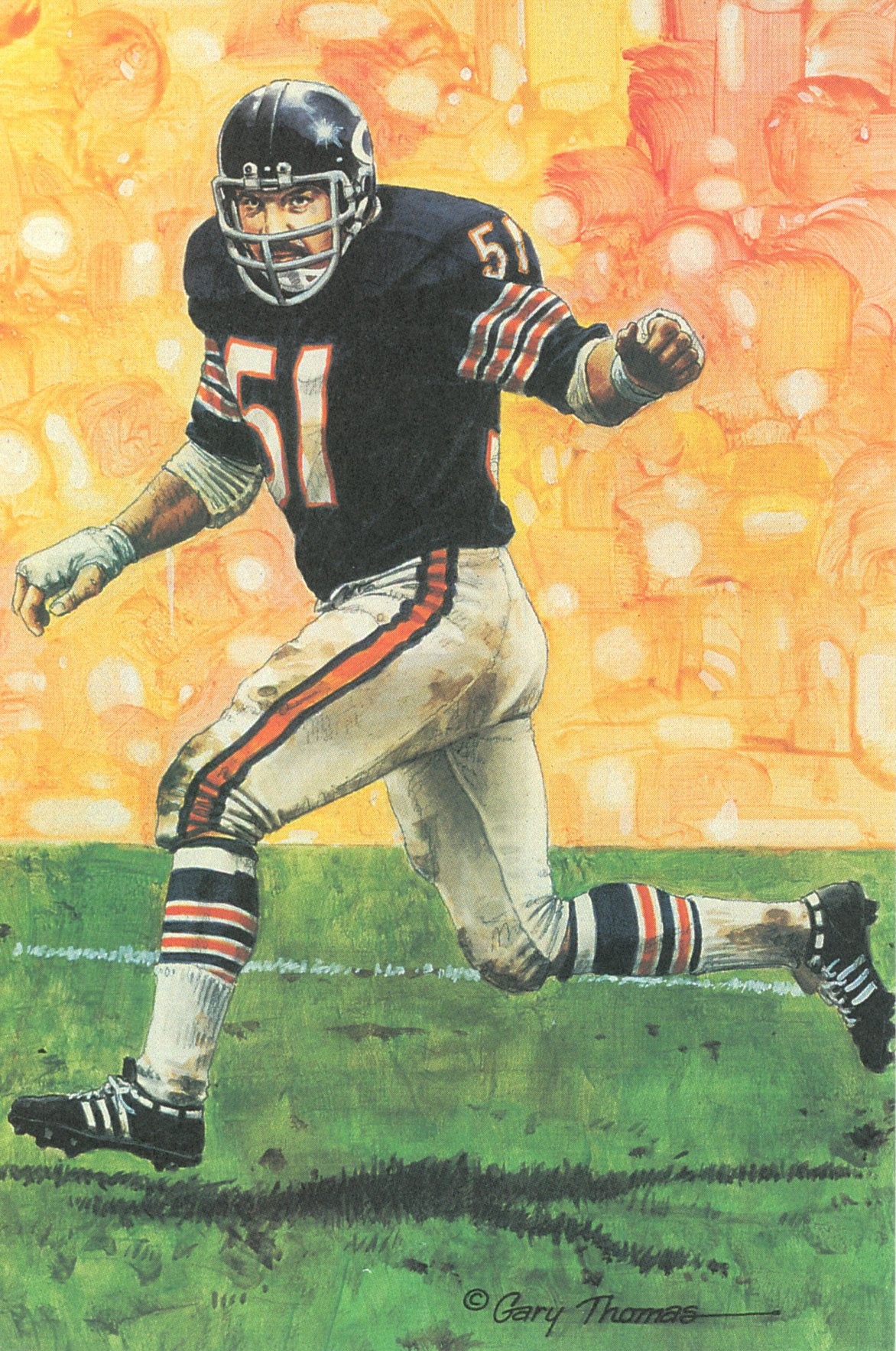 Dick Butkus Chicago Bears Goal Line Art Card Series 3 No. 63 LE /5000 58047