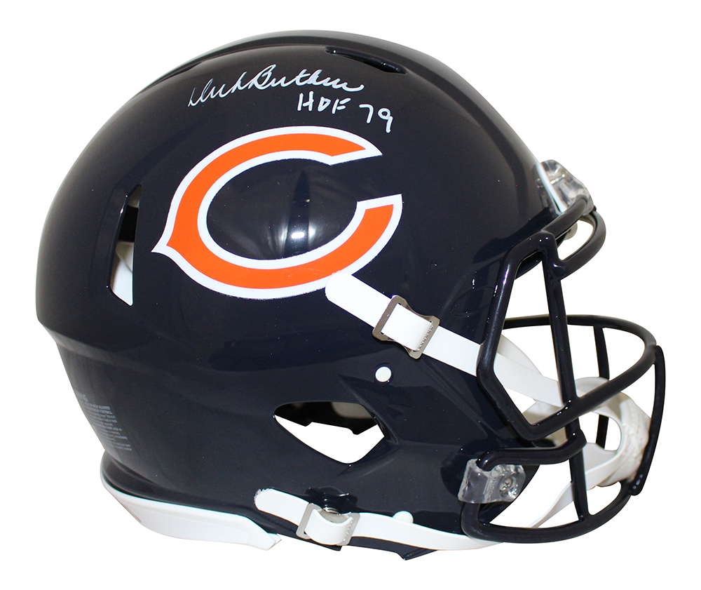 Dick Butkus Autographed Chicago Bears Authentic Speed Helmet HOF JSA 28638