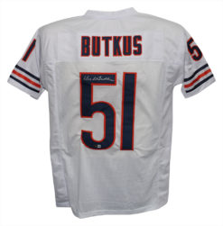 Dick Butkus Autographed/Signed Pro Style White XL Jersey Beckett