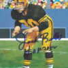 Jack Butler Autographed Pittsburgh Steelers Goal Line Art Card Blue HOF 24346