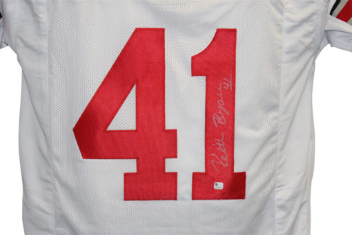 Keith Byars Autographed/Signed College Style White XL Jersey 25102