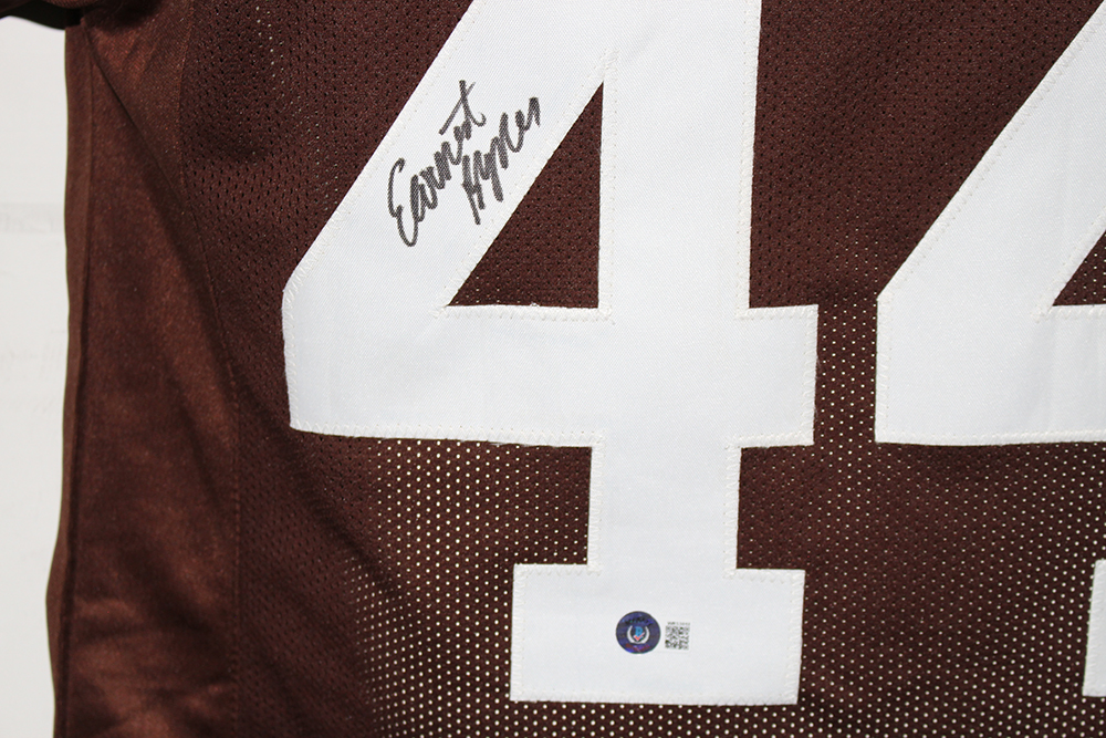 Earnest Byner Autographed/Signed Pro Style Brown XL Jersey Beckett