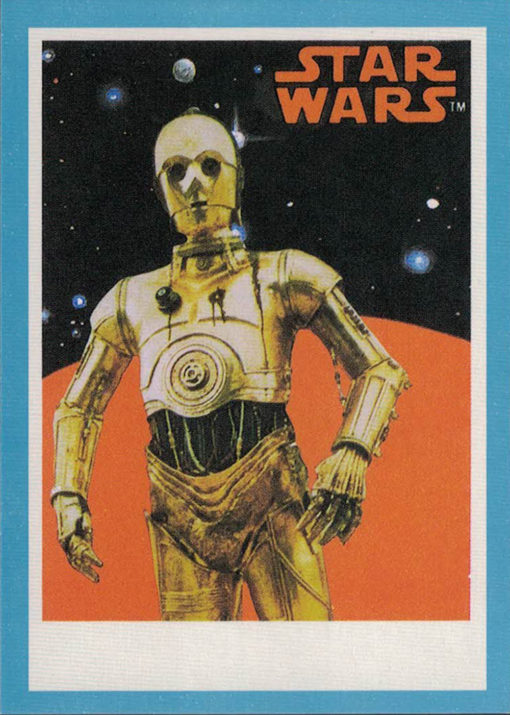C3-PO 1978 Topps Star Wars Blue Sugar Free Bubble Gum 7/75 Card 24739