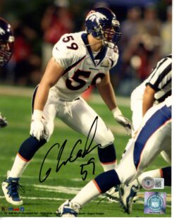 Glenn Cadrez Autographed/Signed Denver Broncos 8x10 Photo Beckett 55855