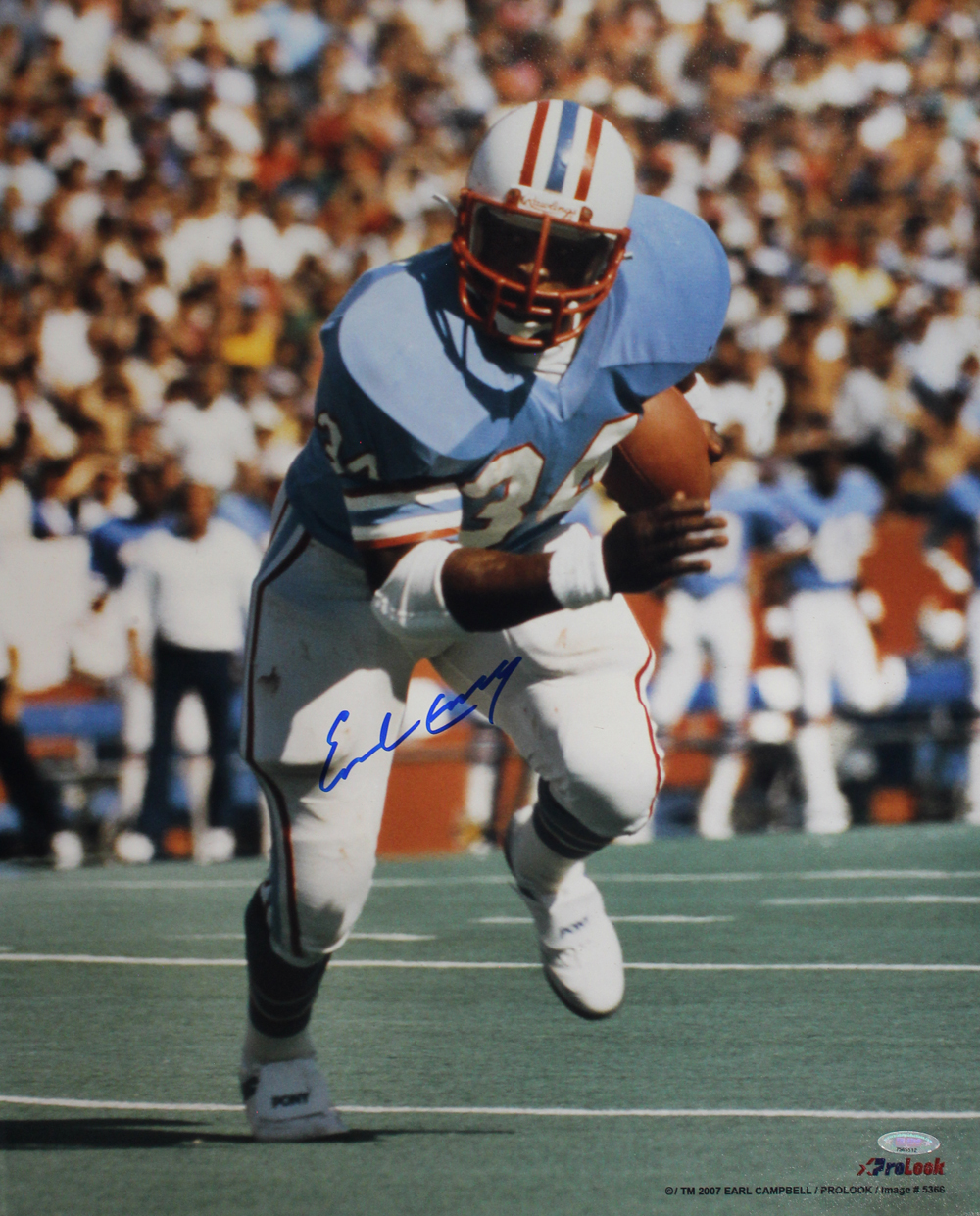 Earl Campbell Autographed/Signed Houston Oilers 16x20 Photo Tristar