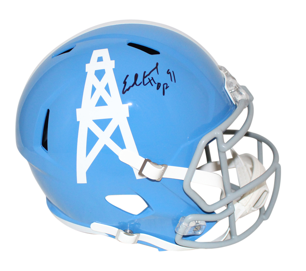 Earl Campbell Autographed Houston Oilers F/S 1960 TB Speed Helmet JSA