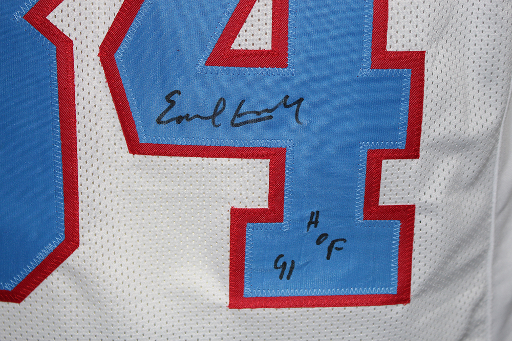 Earl Campbell Autographed/Signed Pro Style White XL Jersey HOF Beckett