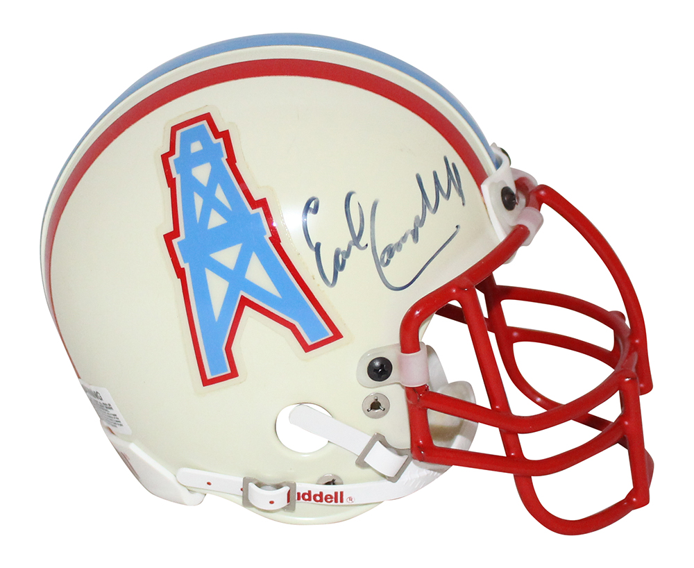Earl Campbell Autographed Houston Oilers Authentic Mini Helmet BAS