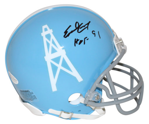 Earl Campbell Autographed/Signed Hall Of Fame Mini Helmet HOF BAS 26821
