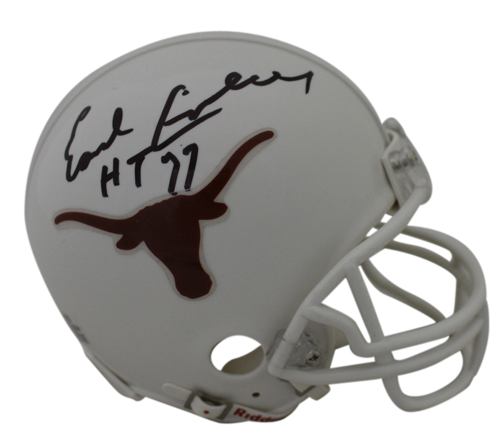 Earl Campbell Autographed Texas Longhorns Mini Helmet HT JSA 24545